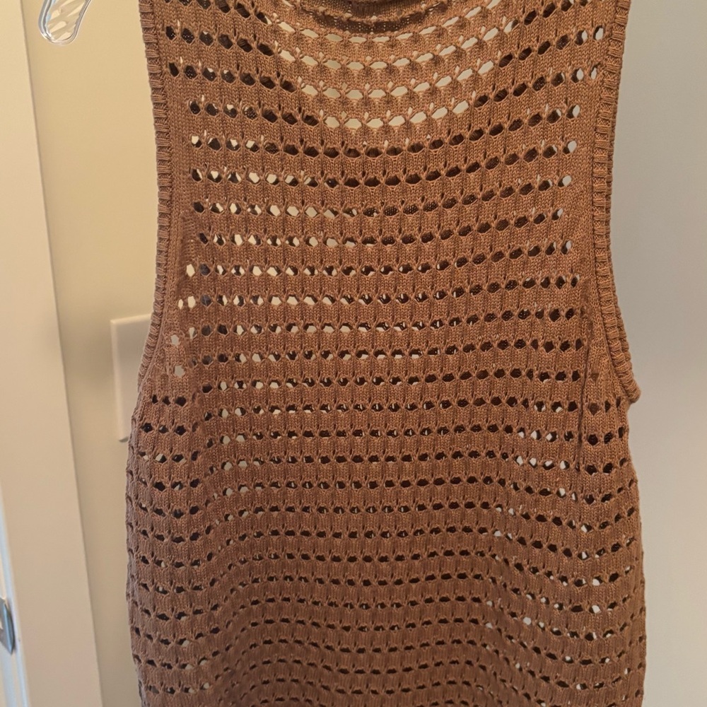 Splendid Brown Cropped Ribbed Tank Top - Picture 2 of 4